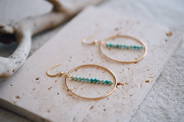 Poppy Drop Hoop Earring