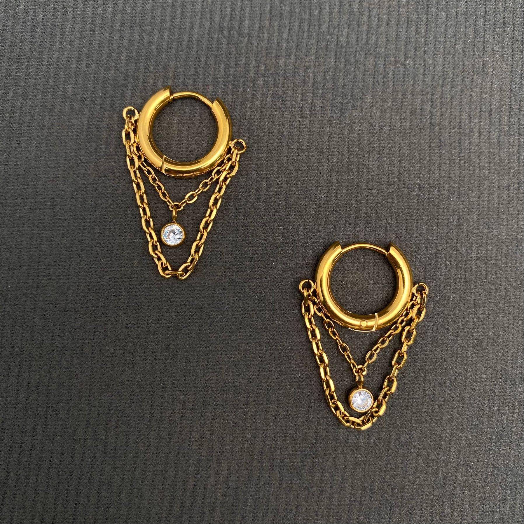 Looped Fringe Huggie Earring