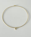 Bezel Charm Choker Necklace 