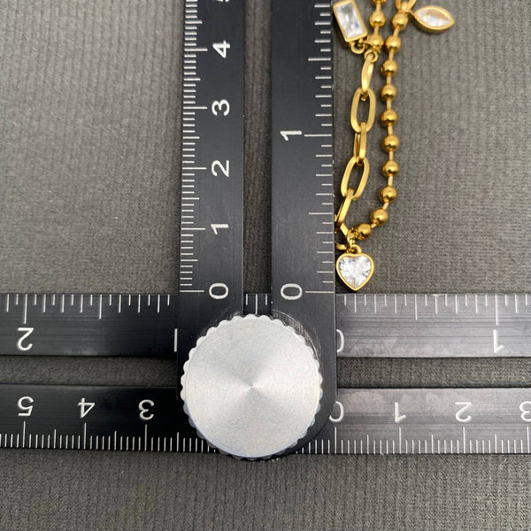 Geometric Zircon Charmie Necklace