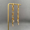 Zircon Inlaid Chain Fringe Huggie Earrings