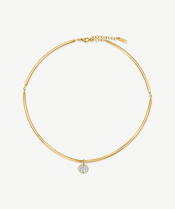Arc Bezel Necklace