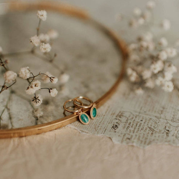 Riley Turquoise Hoops