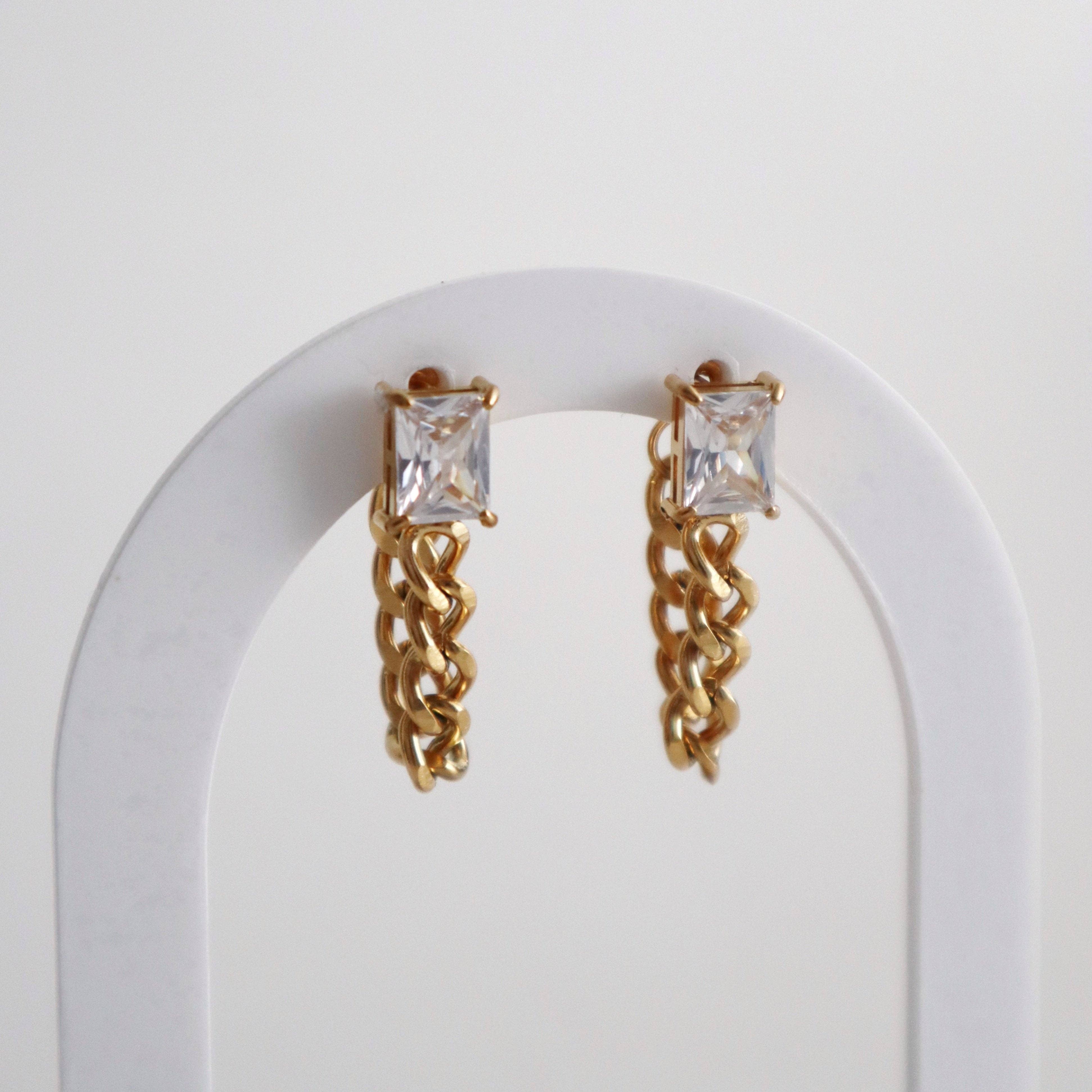 Nova Chain Drop Earrings