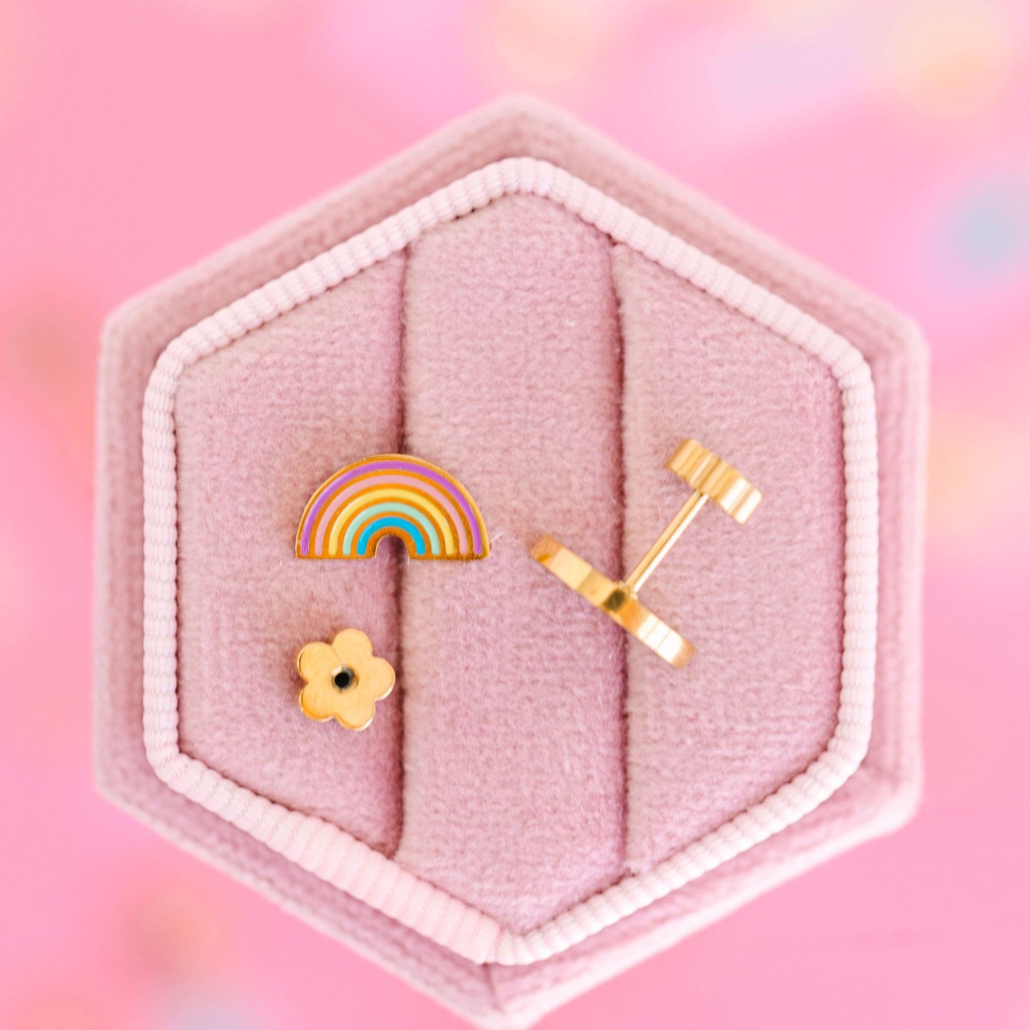 Pastel Rainbows Flat Back