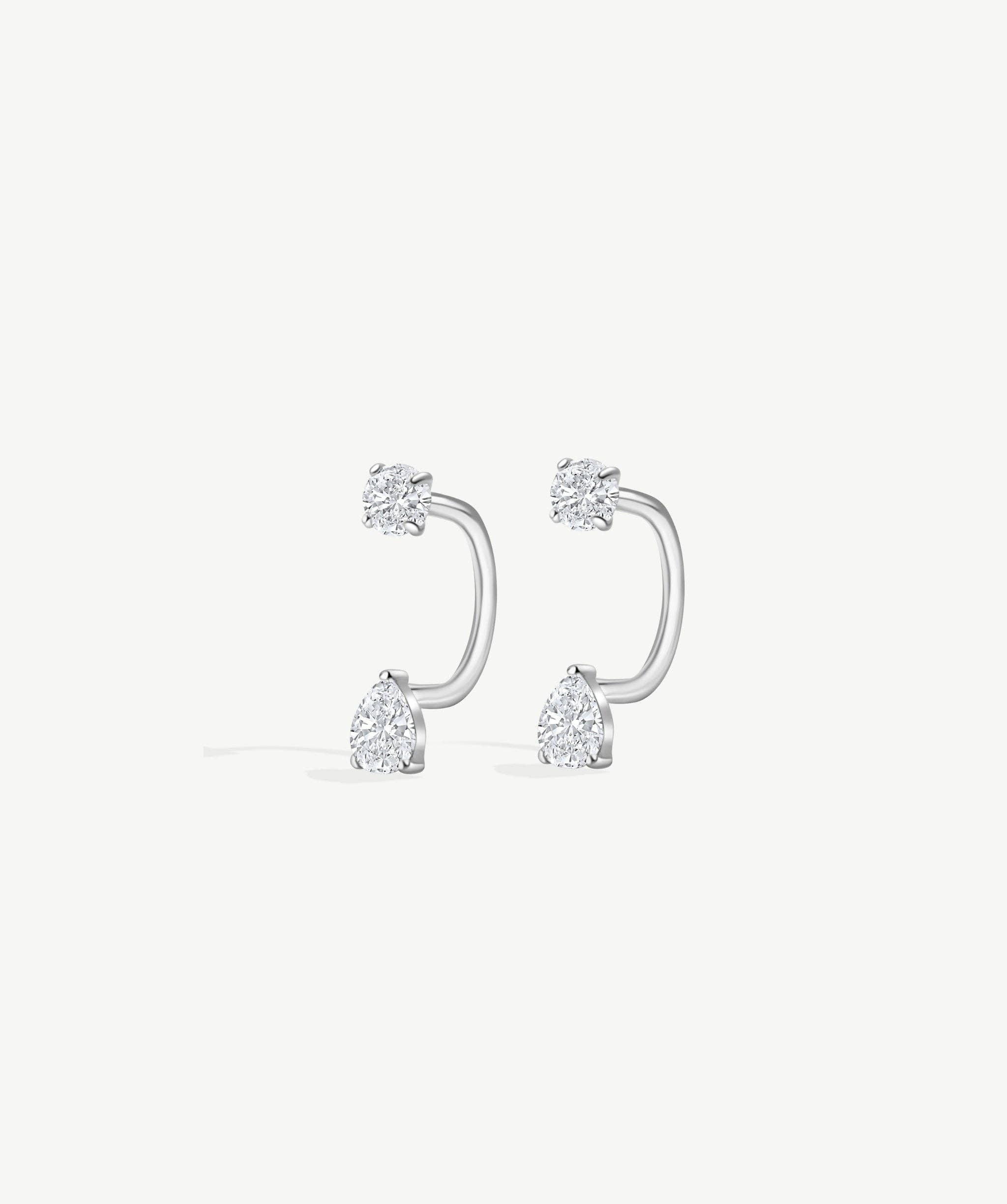 Teardrop Arc Hoop Earrings