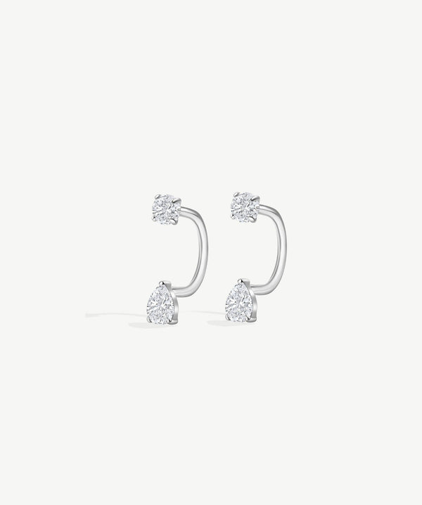 Teardrop Arc Hoop Earrings