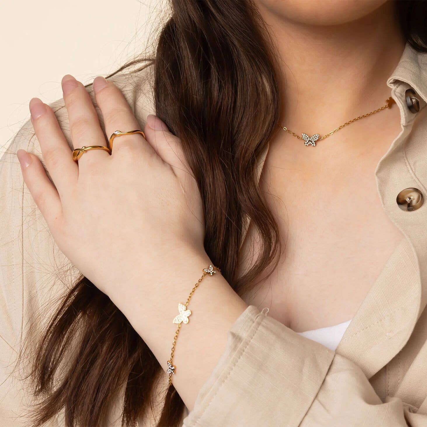 Stone Abstract Stacking Ring
