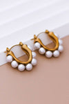 Eloise Pearl Dangle Hoops