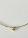 Bezel Charm Choker Necklace 