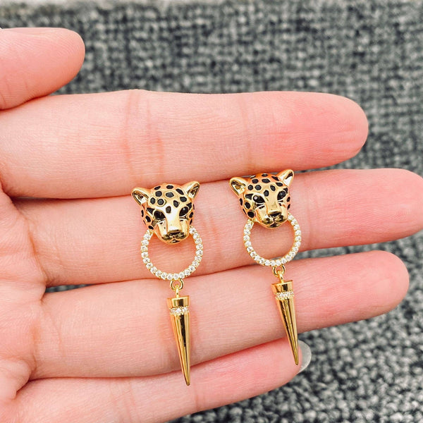 Leopard Point Earrings