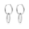 Sarah Interlocked Oval Pendant Earrings