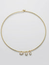 Bezel Charm Choker Necklace 