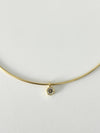 Bezel Charm Choker Necklace 