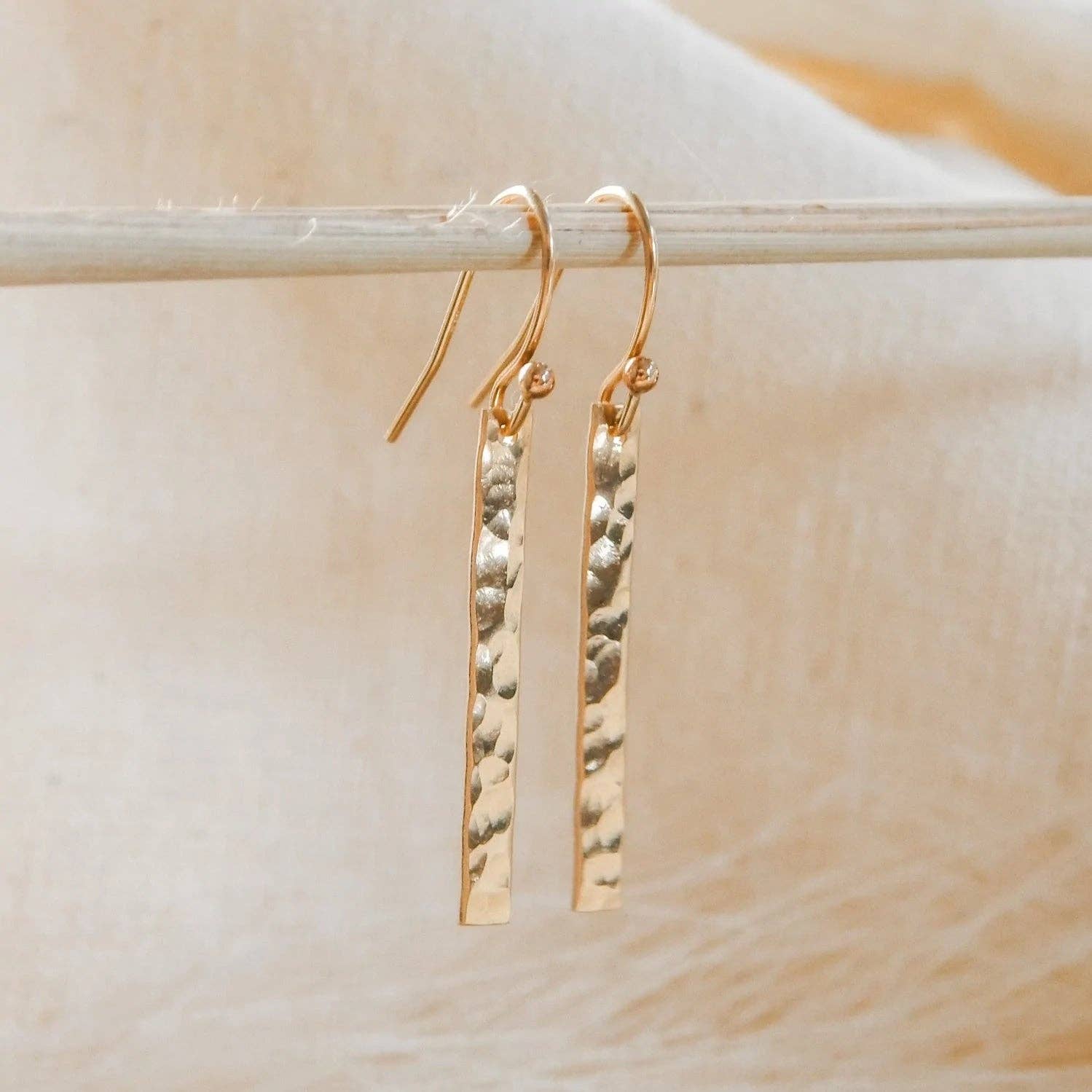 Hammered Bar Earrings