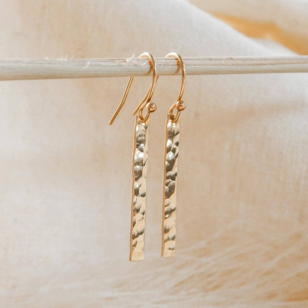 Hammered Bar Earrings