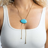 Turquoise Charm Bolo Necklace