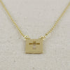 Cross Plate Necklace