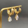 Asymmetric Zircon Huggie Earring