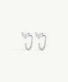 Duo Marquise Open Hoop Earrings