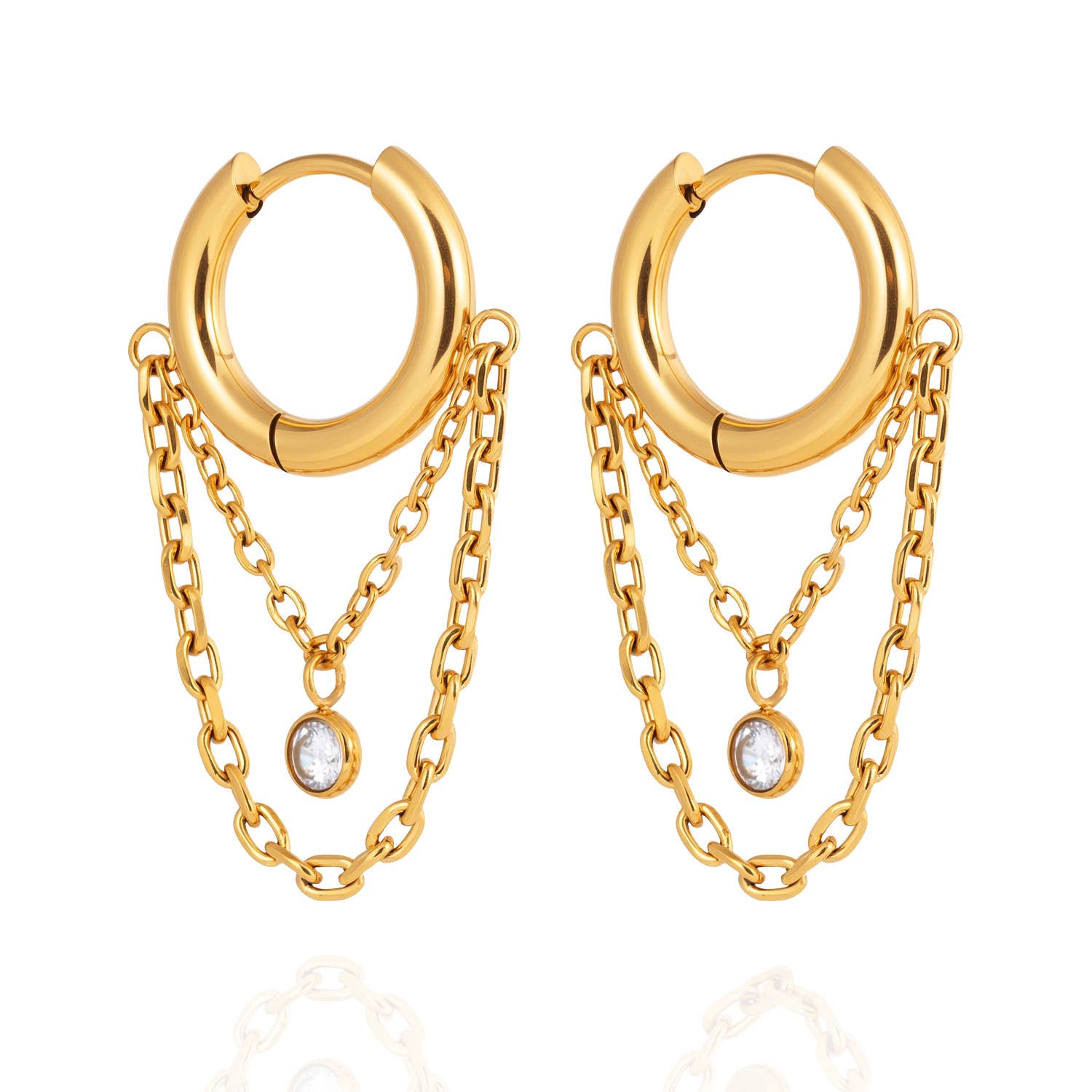 Layered Chain Huggies