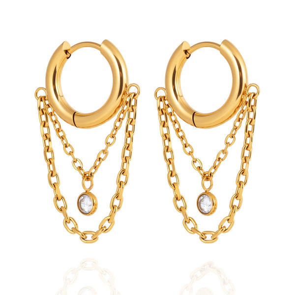 Layered Chain Huggies