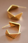 Jagged Hoop Earrings