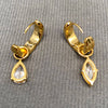 Asymmetric Zircon Huggie Earring