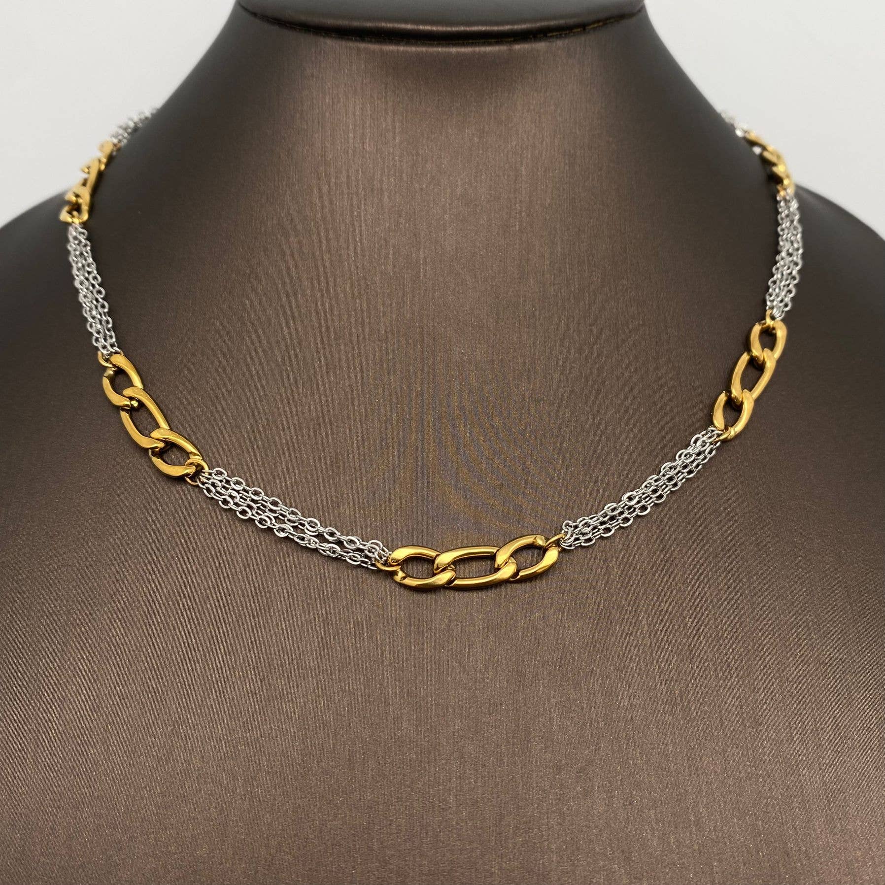 Two-tone Figaro Necklace