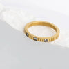 Triple Stone Fluted Stacking Ring