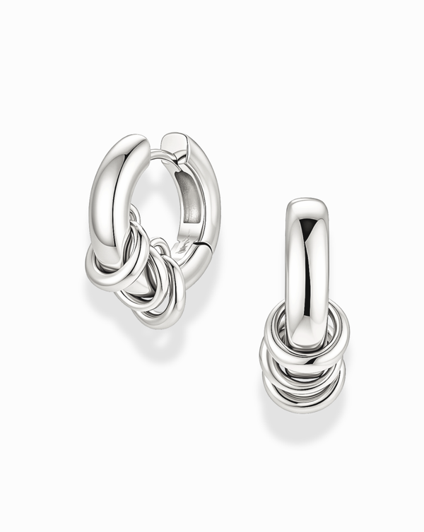 Grande Levi Huggies - Silver