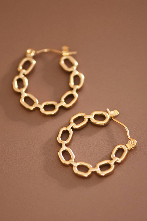Margot Link Hoop Earrings
