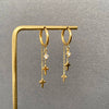 Double Cross Huggie Earrings