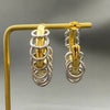 Two-tone Ring Finge Shaped Earrings