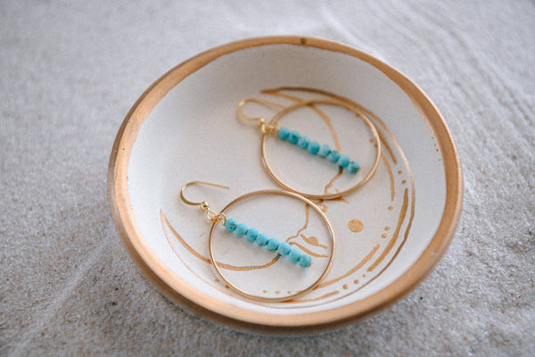 Poppy Drop Hoop Earring