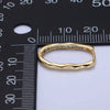 Oblong Hammered Paved Hoop Earrings