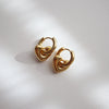 Puffy Heart Hoop Earrings