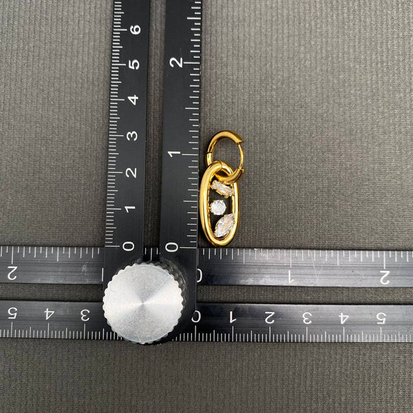 Geometric Zircon Huggie