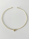 Bezel Charm Choker Necklace 