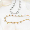 Round Stone Dangle Necklace