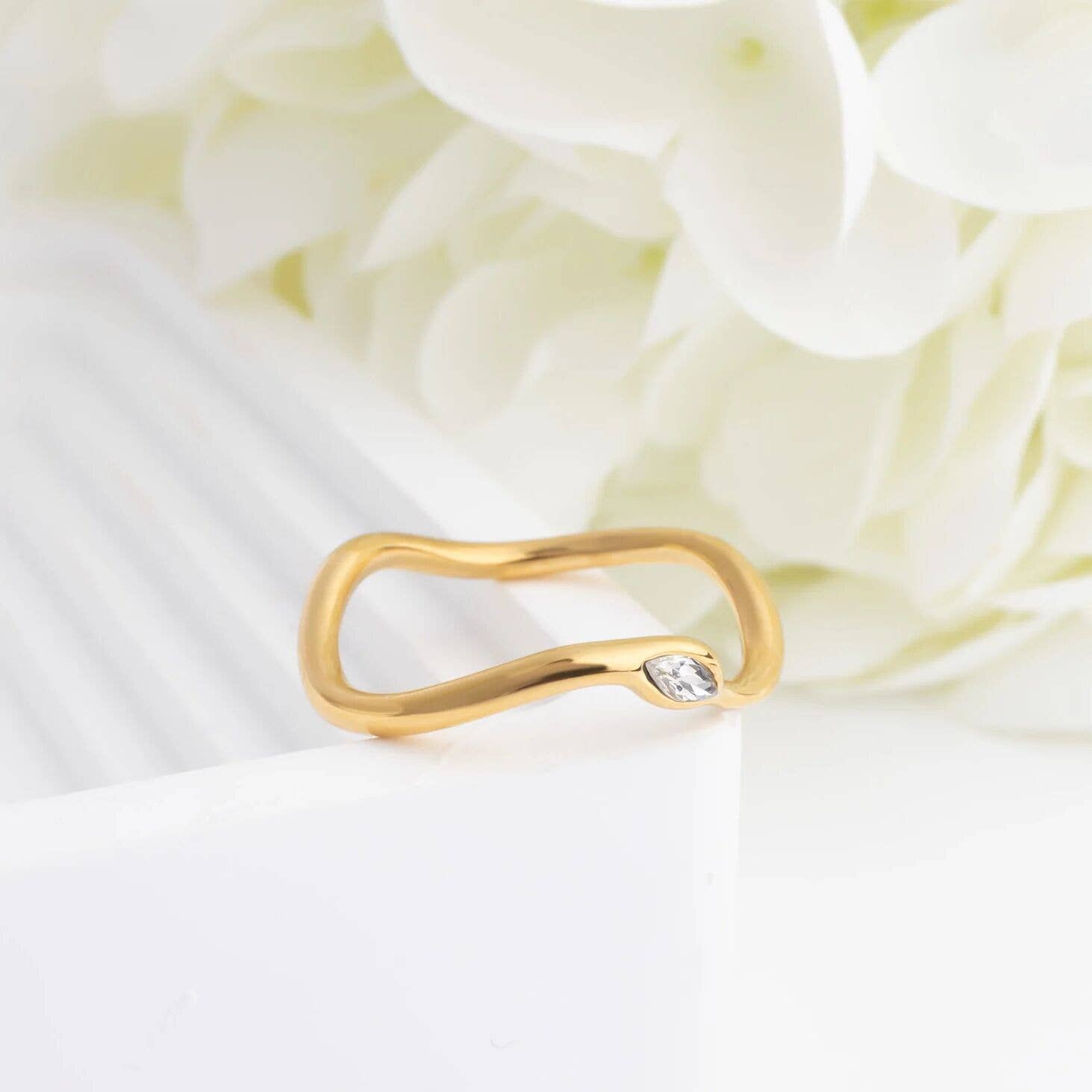 Stone Abstract Stacking Ring