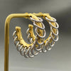 Two-tone Ring Finge Shaped Earrings