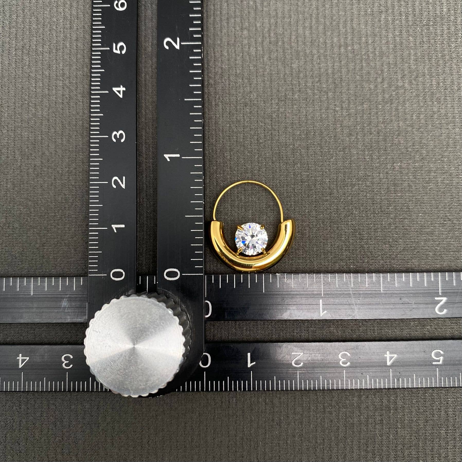 Sparkling Zircon hoop Earrings