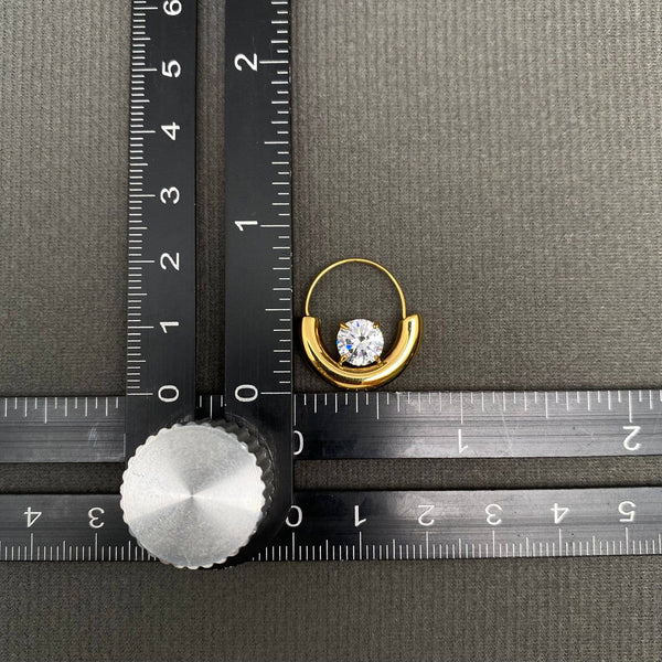 Sparkling Zircon hoop Earrings
