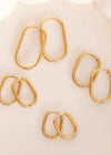 Rectangle Gold Huggies