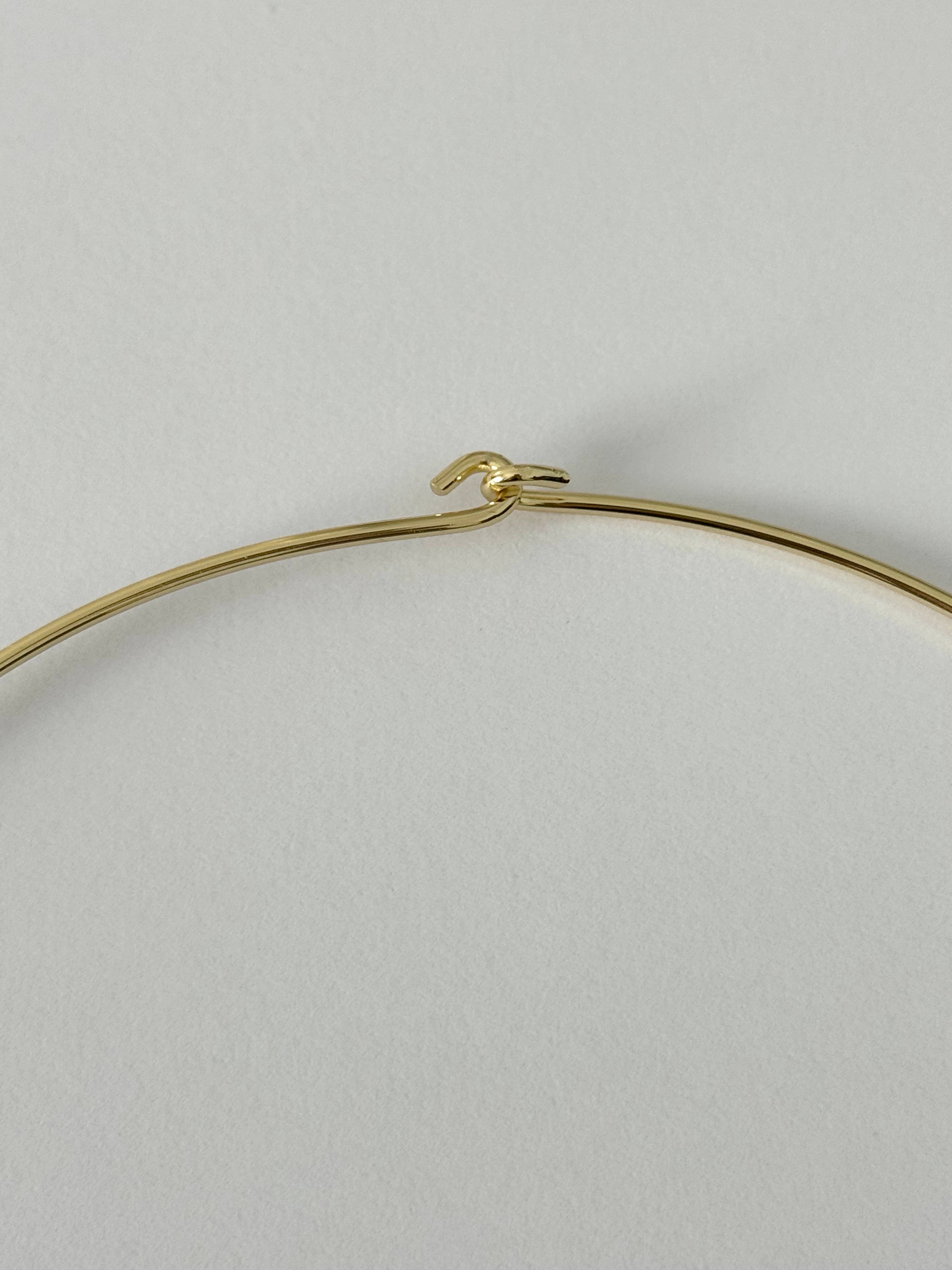 Bezel Charm Choker Necklace 