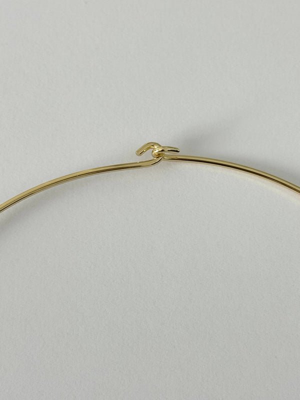 Bezel Charm Choker Necklace 