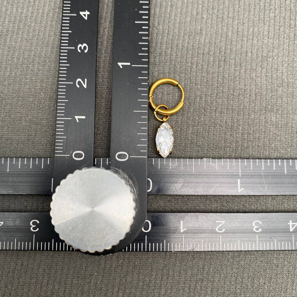 Marquise Huggie Earrings