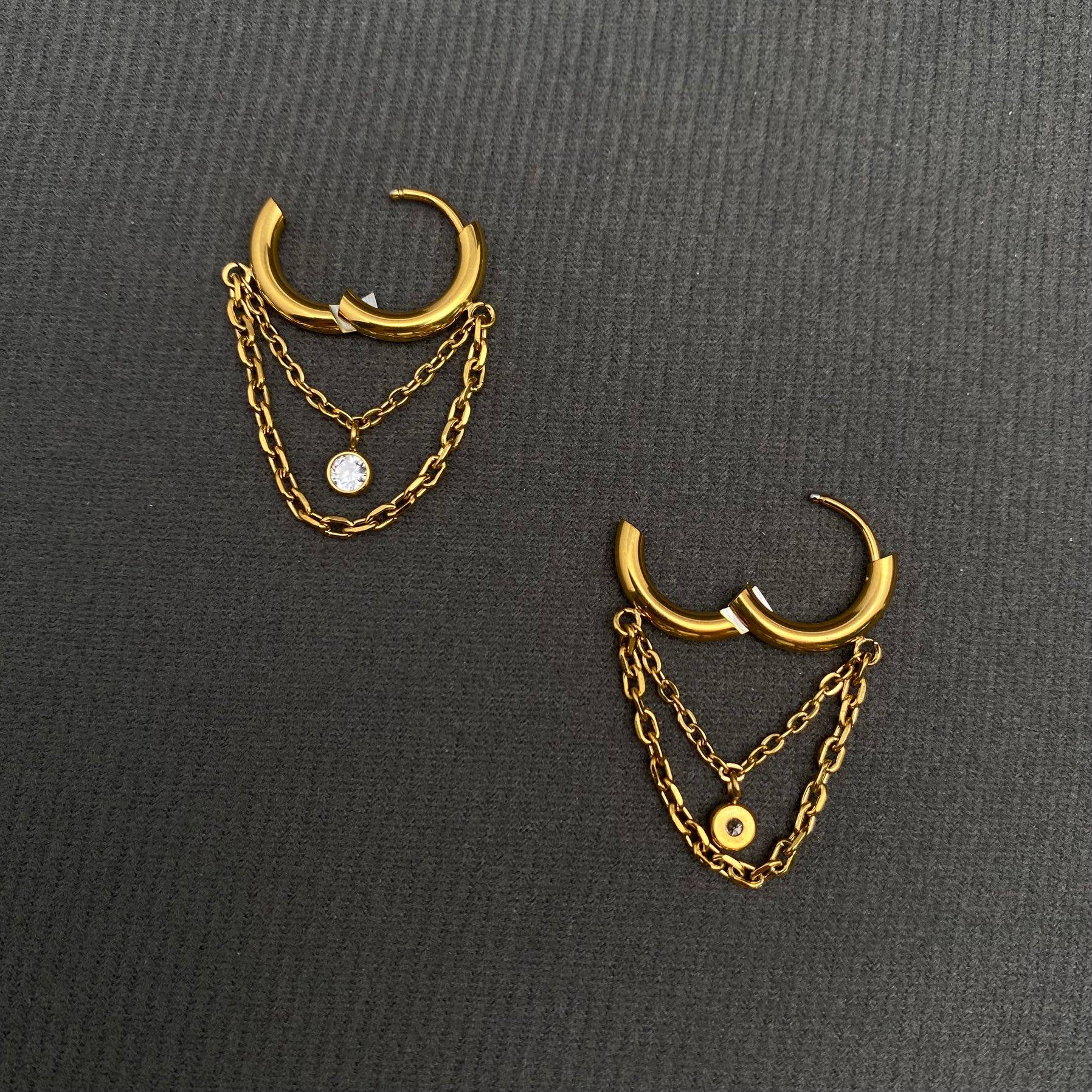 Looped Fringe Huggie Earring