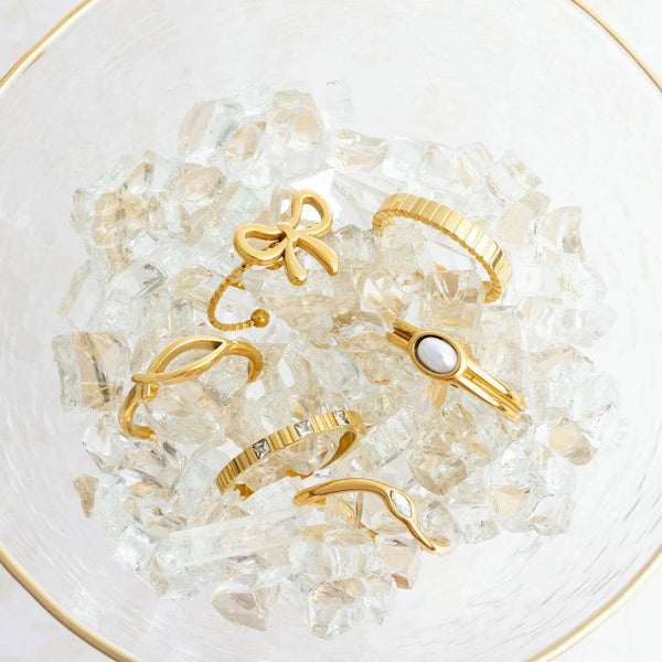 Stone Abstract Stacking Ring